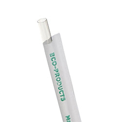 "POLAR PAK" Clear Compostable Straw 7.75" (400/BTE PLA Individually Wrapped)
