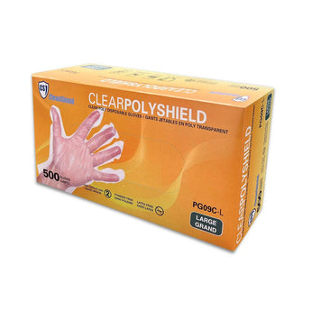 Clear Poly Shield Disposable Gloves - Gloves To Your Door