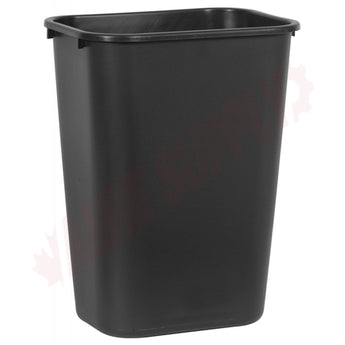 Large Wastebasket, 39 L, Black - 12/case - Gloves To Your Door