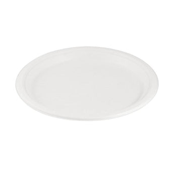 Compostable Plates 9" Round - Natural - Gloves To Your Door