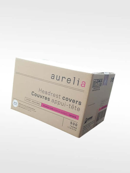 Aurelia Headrest Cover, White - 1 Ply Polyethylene, Non-Sterile (500/Case)