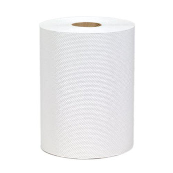 8" x 800' Paper Towel Roll White 6/Case (recycled) - Gloves To Your Door