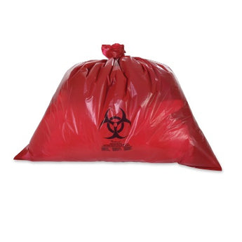 Biohazardous Waste Bags, Elastomer Closure, Red - Gloves To Your Door