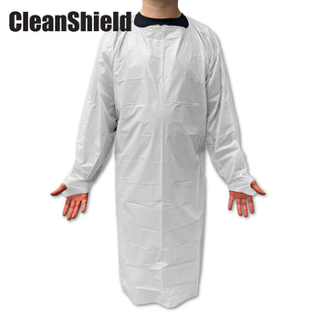 Virgin CPE Gown 79"x45" Individually packed (200/Case) - Gloves To Your Door
