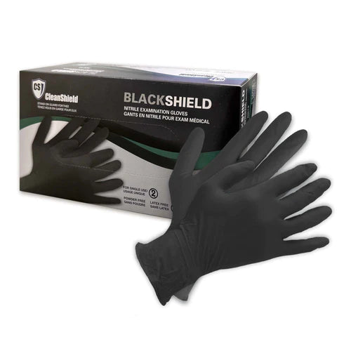 CleanShield Black Shield Nitrile Exam Gloves - (1000 Gloves/Case)
