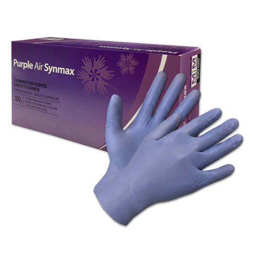 Synmax Purple Air Nitrile/Vinyl Blend Exam Gloves  (1000 Gloves/Case)