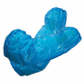 Premium PE Sleeves Hand Made 1.5mil 18" Blue (500/Case) - Gloves To Your Door
