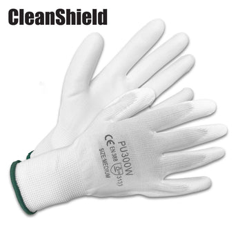 PU 1/2 Coated Nylon Gloves. White (240 Pairs/Case) - Gloves To Your Door