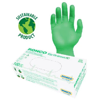 Biodegradable Green Nitrile Examination Gloves, 3.5 Mil - Gloves To Your Door