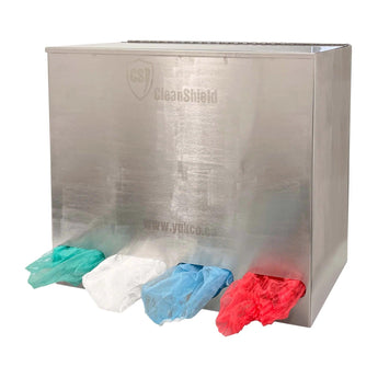 Stainless Steel Wall Mountable Hair Cover Dispenser (Capacity=4) 1 Unit - Gloves To Your Door