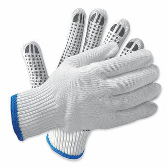 String Knit Gloves With PVC Dots Palm (240 Pairs/Case) - Gloves To Your Door