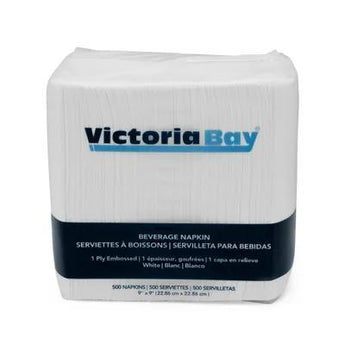 Cocktail Napkins 9"x9" White Paper 1PLY 4000/Case - Gloves To Your Door