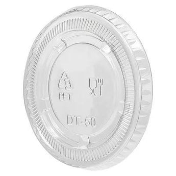 Soufflé & Portion Cup Lid Flat Clear Round For 3.25-5.5 OZ 2500/Case - Gloves To Your Door