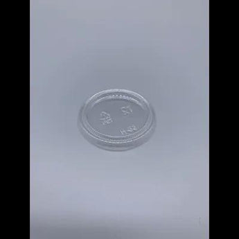 Souffle & Portion Cup Lid Flat PET Clear Round For 1.5-2 OZ 2500/Case - Gloves To Your Door