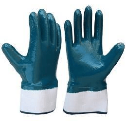 Nitrile Fully Coated Gloves, With Safety Cuff In Blue (120 Pairs/Case) - Gloves To Your Door