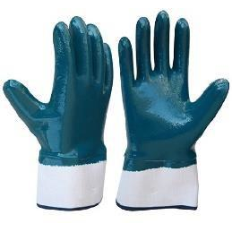 Nitrile Fully Coated Gloves, With Safety Cuff In Blue (120 Pairs/Case)