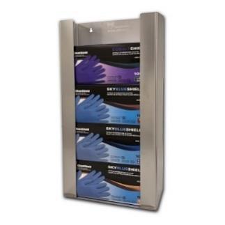Stainless Steel Wall Mountable Gloves Dispenser (Capacity=4) 1 Unit - Gloves To Your Door