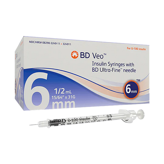 Jeringas de insulina "BD ULTRA FINE" 6 mm x 31 g BD (500/caja)