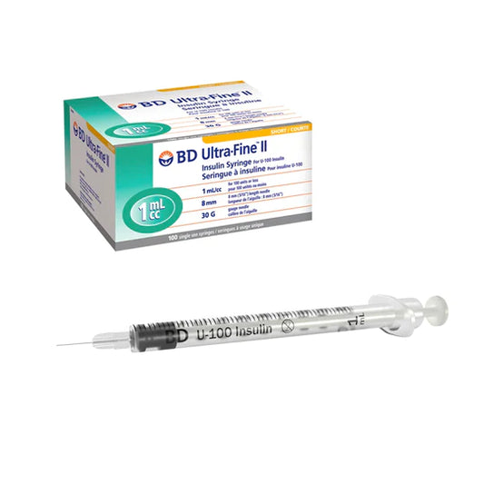 Seringues Botox à insuline ultra-fine BD 1cc 30g (100/boîte)