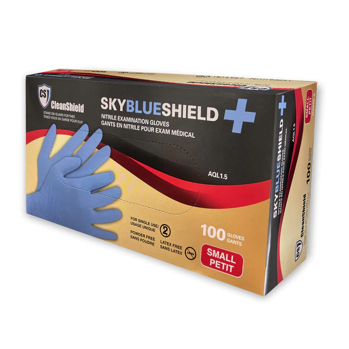 CleanShield SkyblueShield Nitrile Examination Gloves. 5MIL (1000/Case)