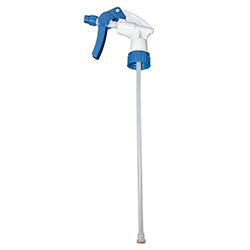 Pulverizador de gatillo azul y blanco de 9,75"