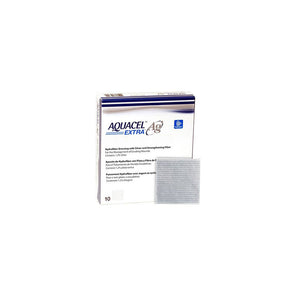 AQUACEL® Ag+ Extra™ Wound Dressing, W4" x L4" - Gloves To Your Door