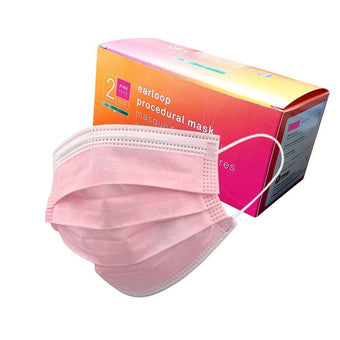 Earloop Surgical Masks, Pink - Gloves To Your Door