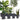 Elle - Jardinière champignon en bambou noir style milieu de siècle