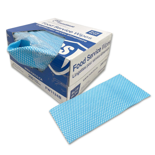 Serviettes de service alimentaire 12" x 24" bleues (200/caisse) 