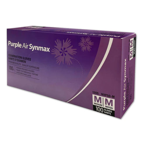 Synmax Purple Air Nitrile/Vinyl Blend Exam Gloves  (1000 Gloves/Case)