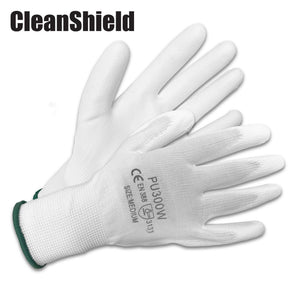 PU 1/2 Coated Nylon Gloves. White (240 Pairs/Case) - Gloves To Your Door