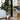 Jardinière en ciment Boni White Mid-Century avec support en bois 