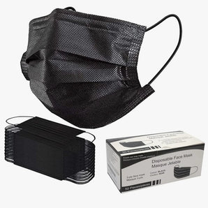 Mask 3 Ply Black - Gloves To Your Door