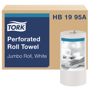 Jumbo Perforated Roll Towel White 210 Sheets 12/Case - Gloves To Your Door
