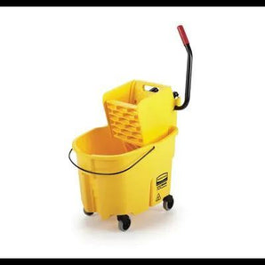 WaveBrake® Mop Bucket & Wringer 35 QT Plastic Yellow Side Press - Gloves To Your Door