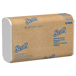 Toalla de mano plegable múltiple "SCOTT" blanca 9.2" x 9.4" (250 unidades/PK Essential 16PK/CS) 