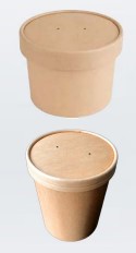 Kraft Container & Paper Vented Lid Combos