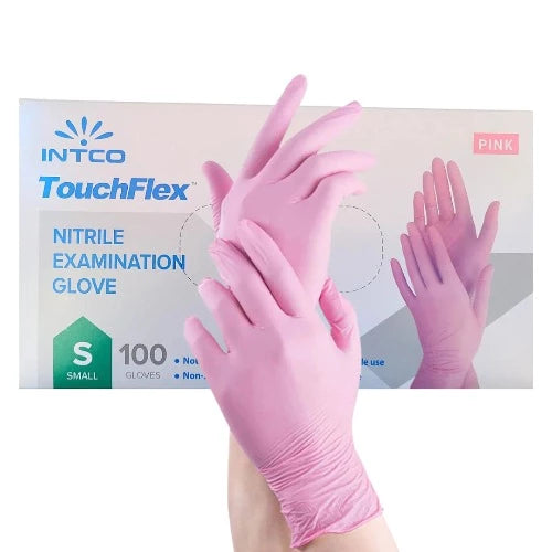 Guantes de examen de nitrilo rosa Touchflex (1000/estuche) 